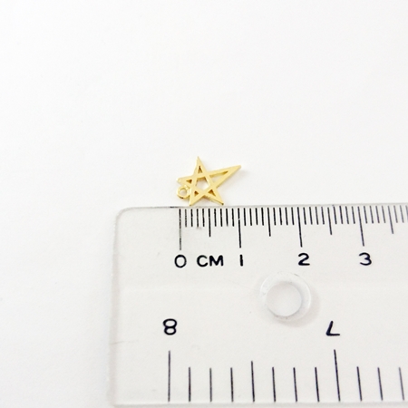 銅鍍霧金色單孔線形星星