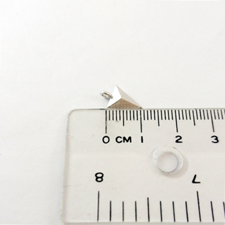 銅鍍霧銀色單孔三角錐