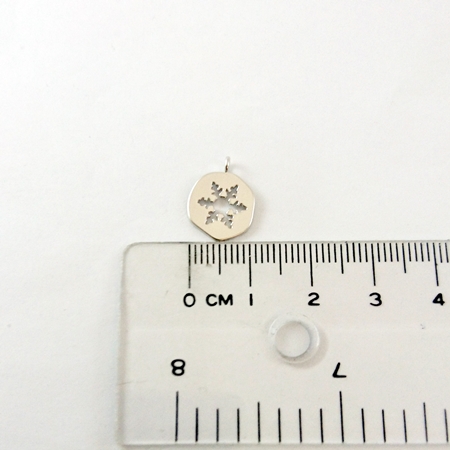 銅鍍霧銀色單孔雪花