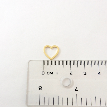 12mm銅鍍霧金色中空心形