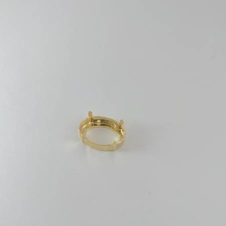18x13mm銅鍍金色尖底橢圓座台
