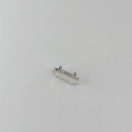 15x5mm銅鍍正白K色長橢圓座台