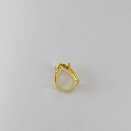 18x13mm銅鍍金色尖底水滴座台