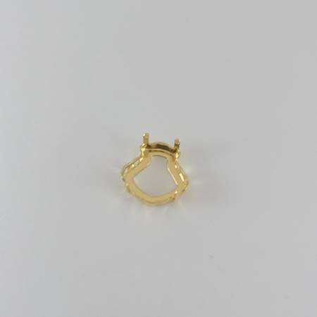 14mm銅鍍金色貝殼座台