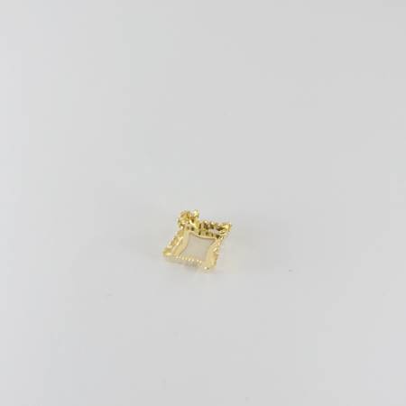 14x12mm銅鍍金色部落菱形座台