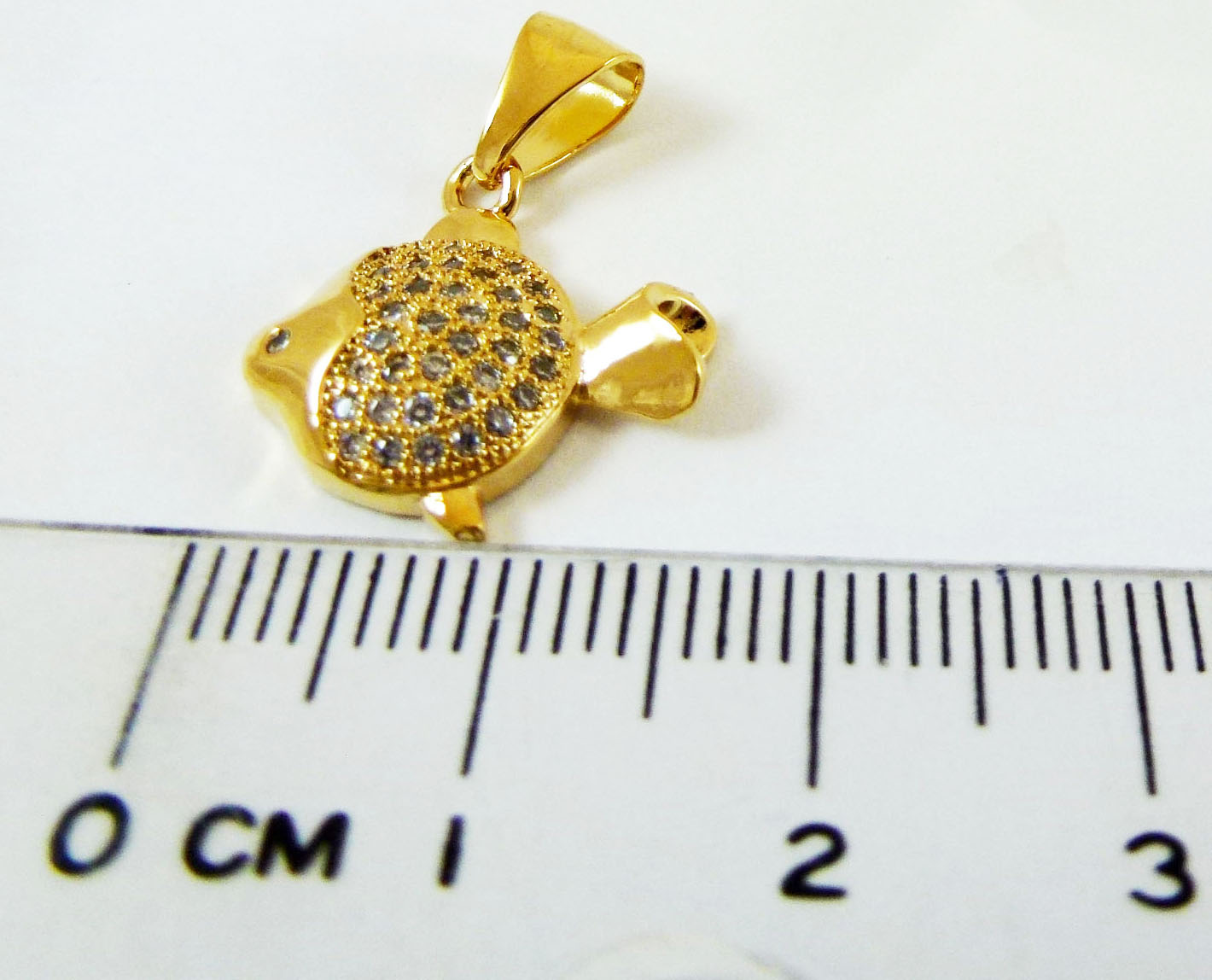 銅鍍金色單孔熱帶魚附鍊頭