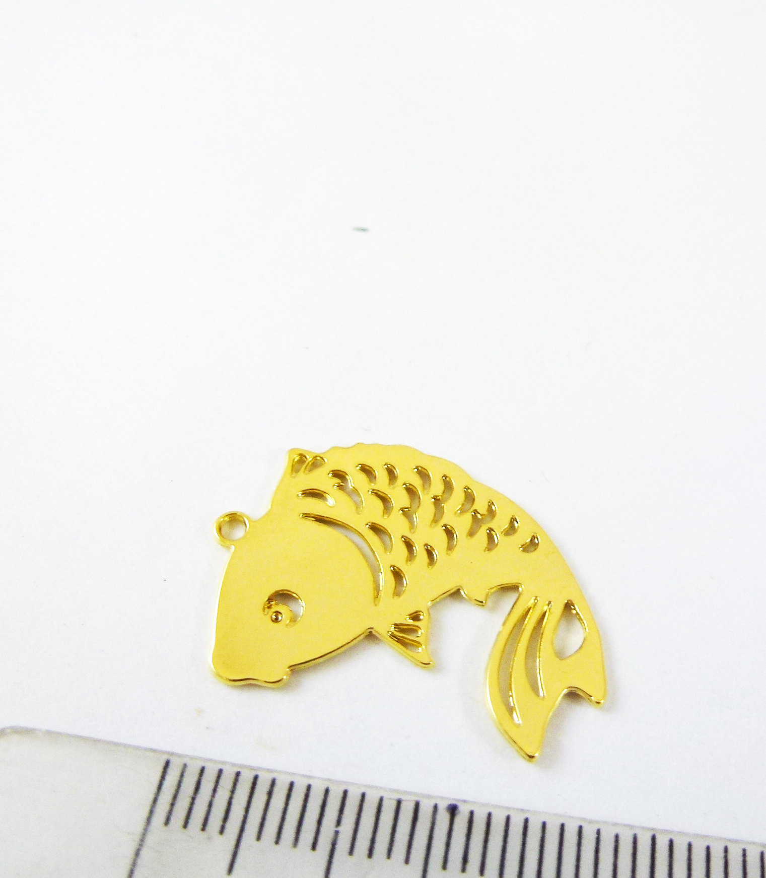 合金鍍金單孔鏤空鯉魚