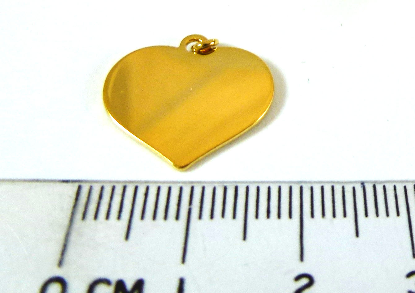 銅鍍金色單孔心形