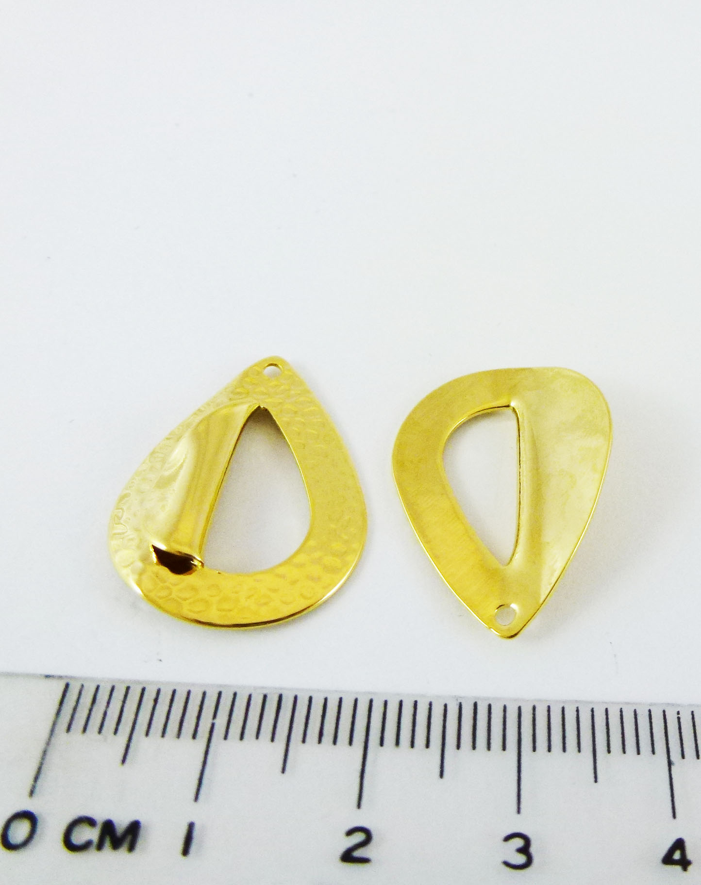 銅鍍金色單孔半掀水滴-25mm