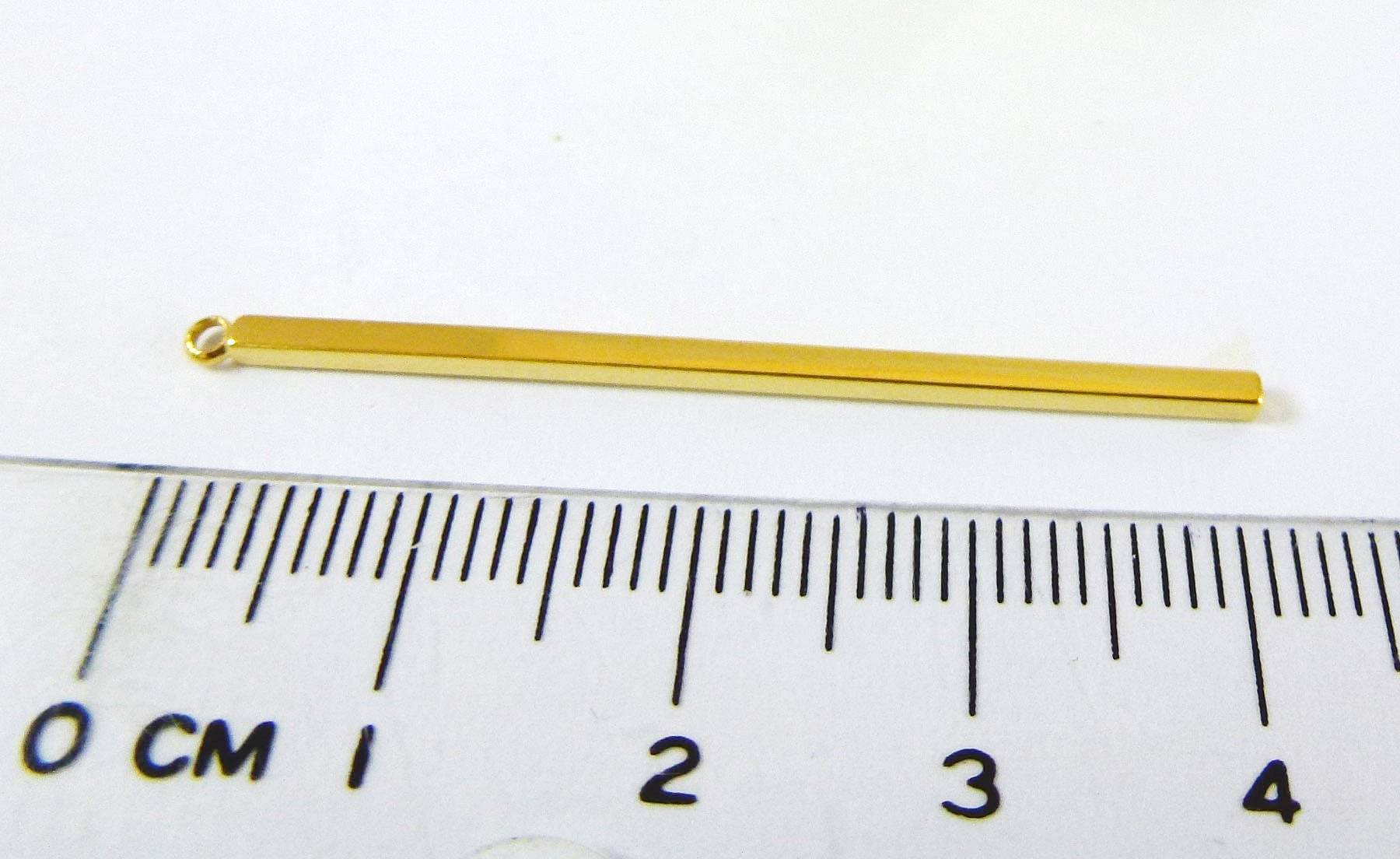 銅鍍金色單孔方形柱