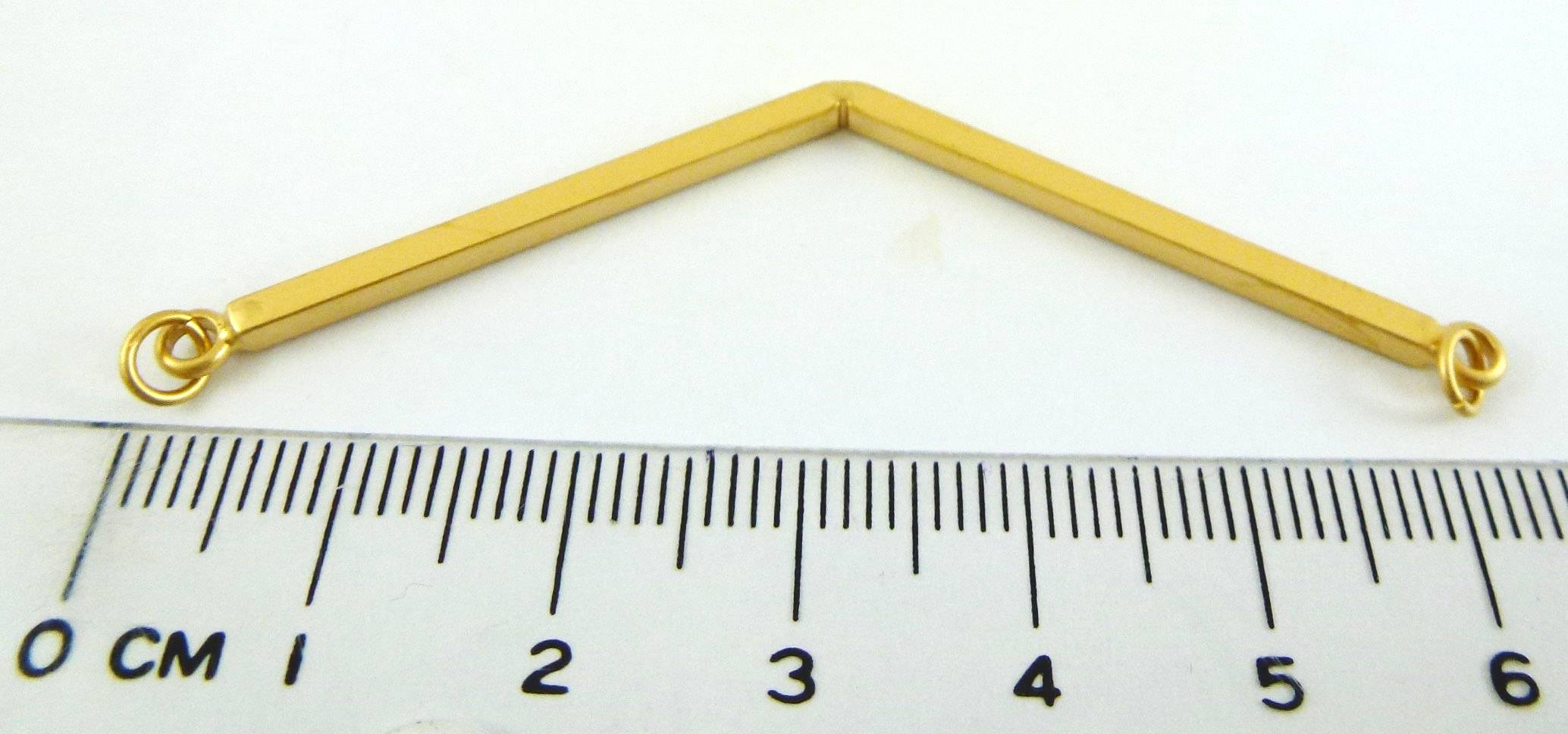 銅鍍霧金色雙孔彎折方形柱