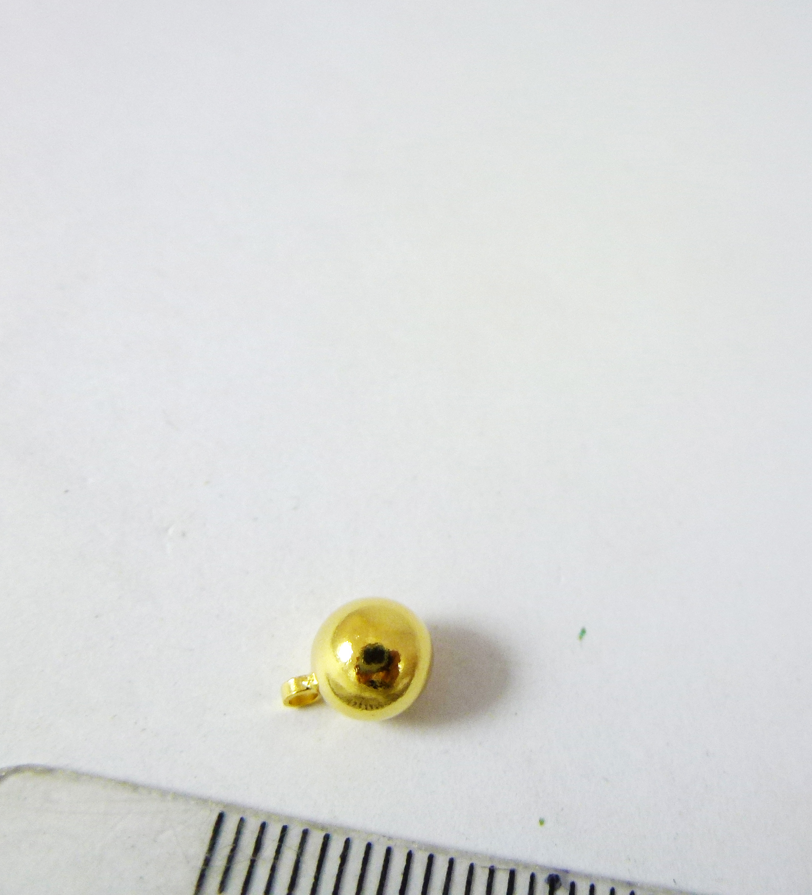 6mm銅鍍金圓珠吊墜