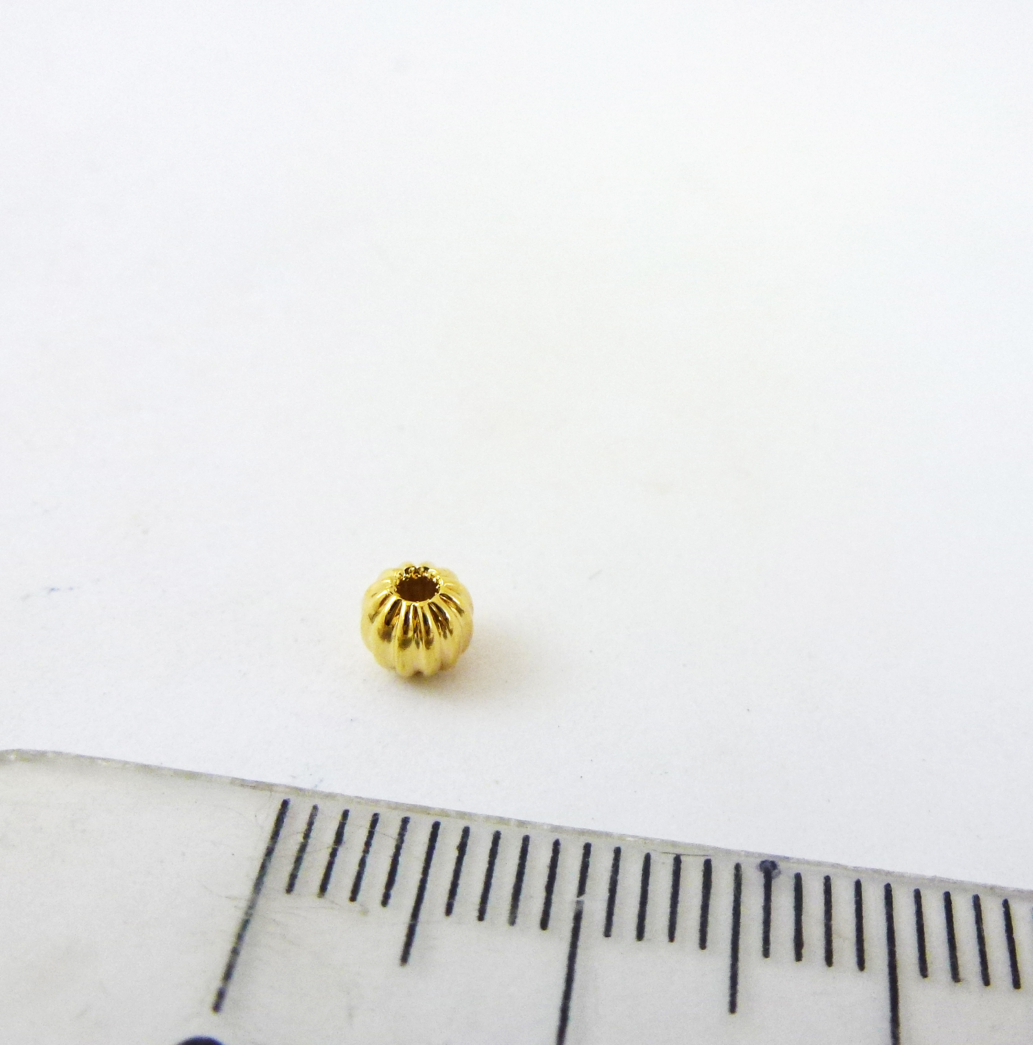 4mm銅鍍金色條紋圓球
