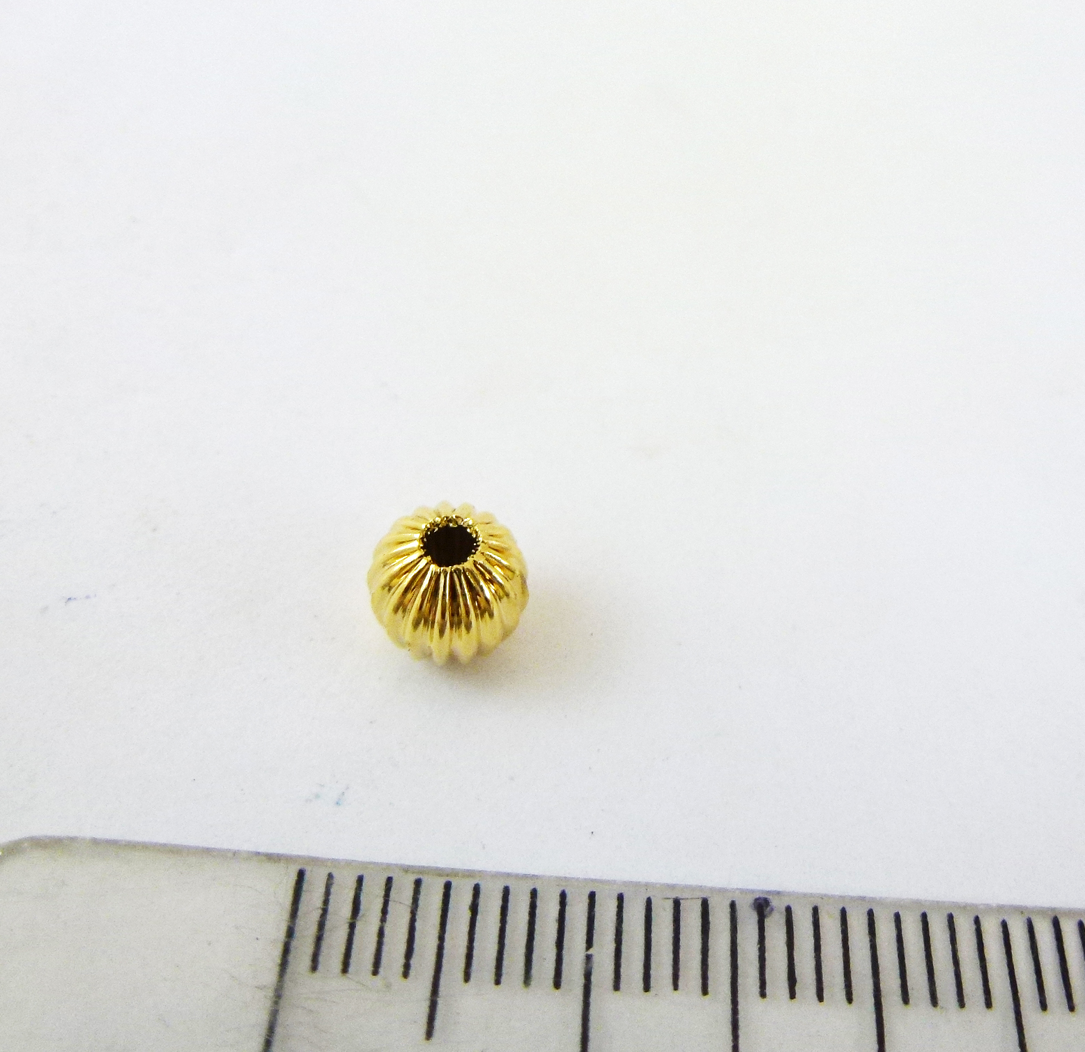 6mm銅鍍金色條紋圓球
