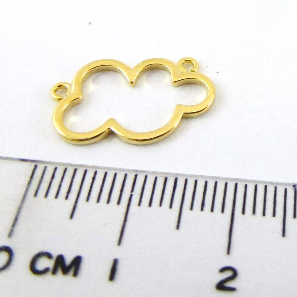 銅鍍金色雙孔雲朵