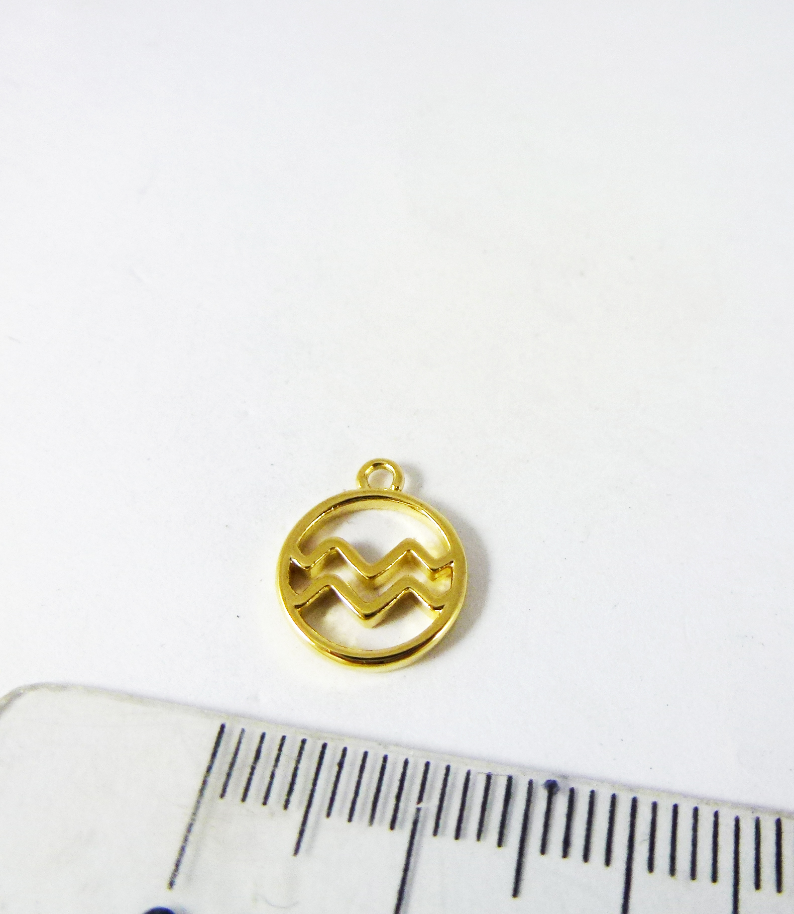 10MM銅鍍金色單孔圓圈水瓶座
