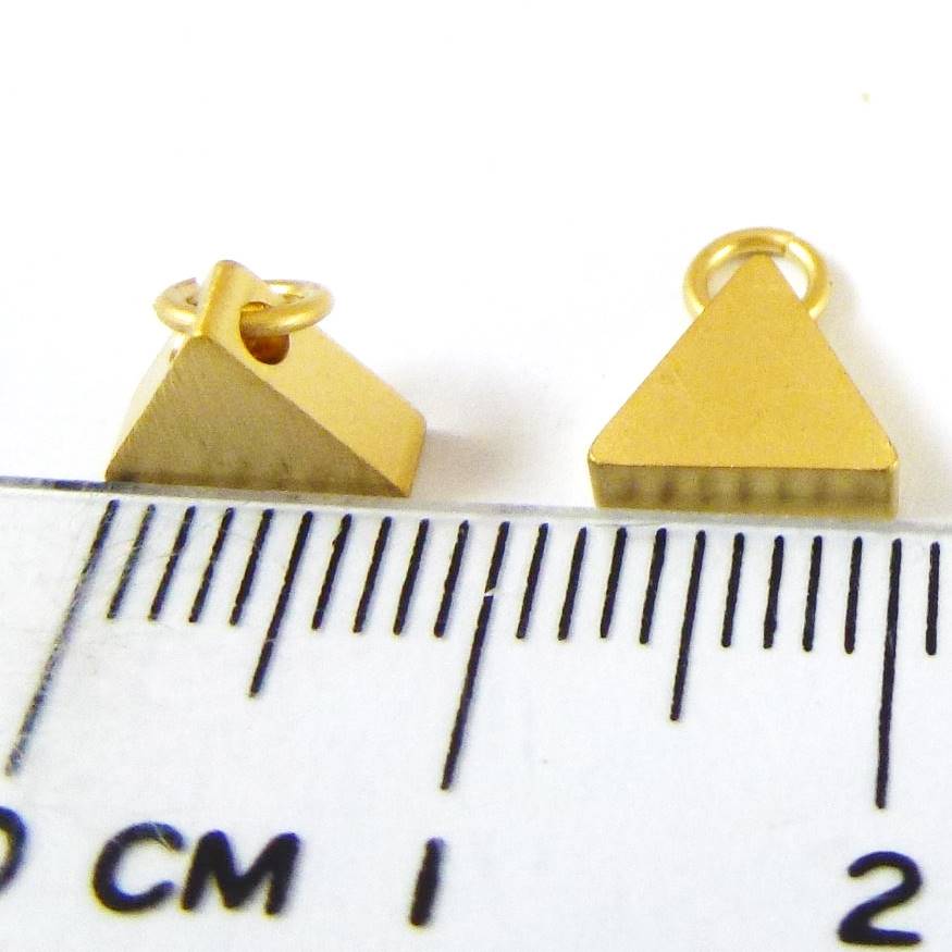 銅鍍霧金色橫洞三角形