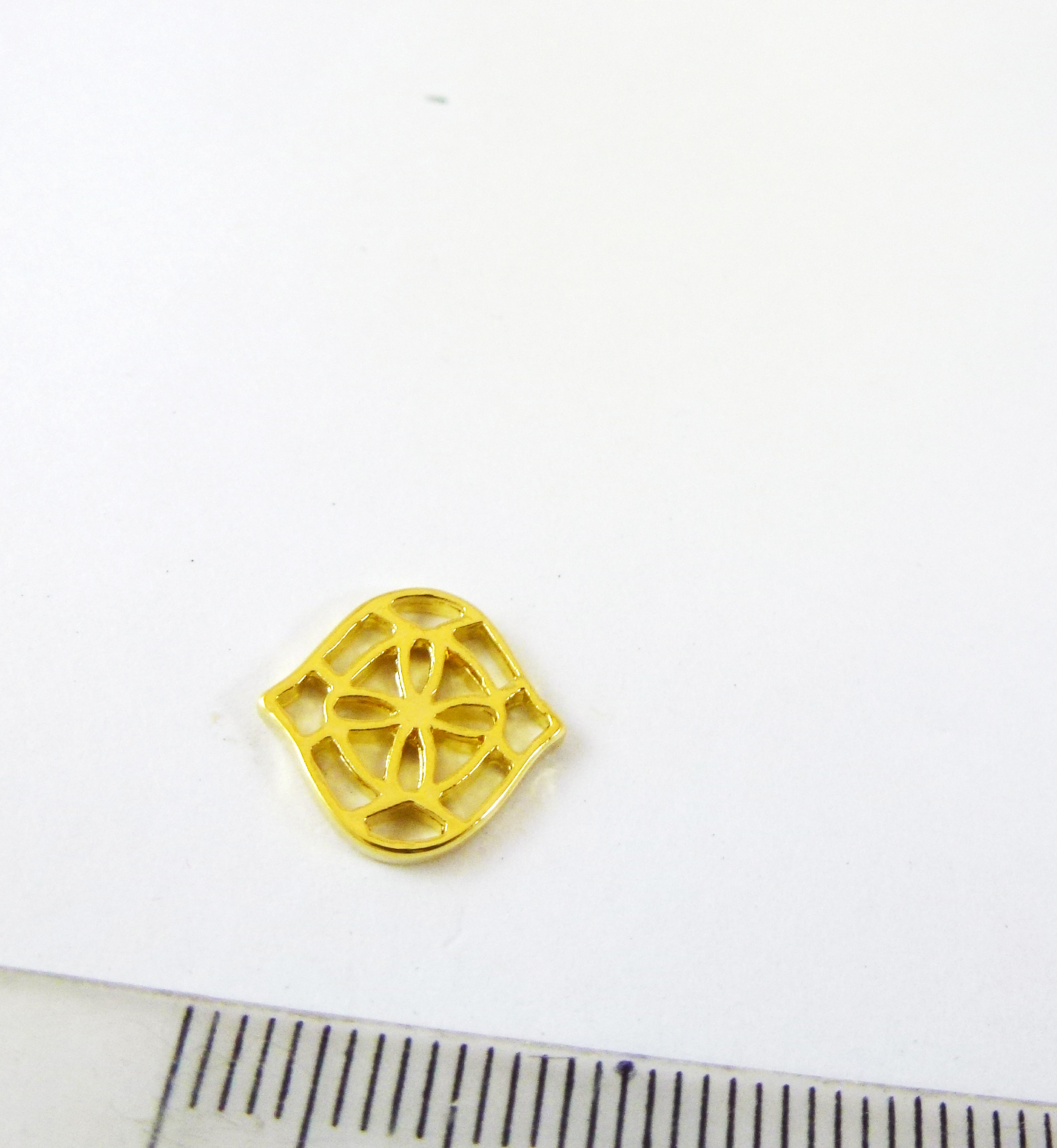 8x7mm合金鍍金雙尖錐鏤空圓片