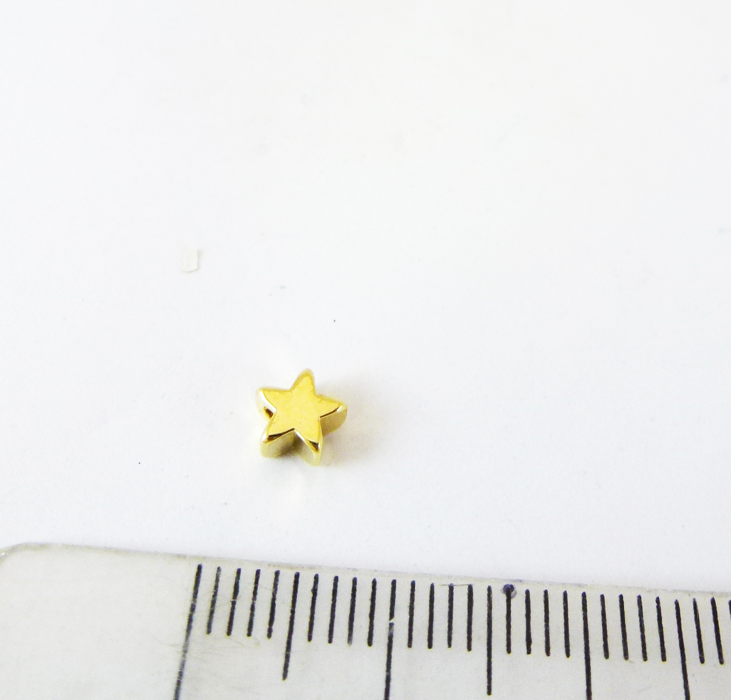 5mm銅鍍金色橫洞星星
