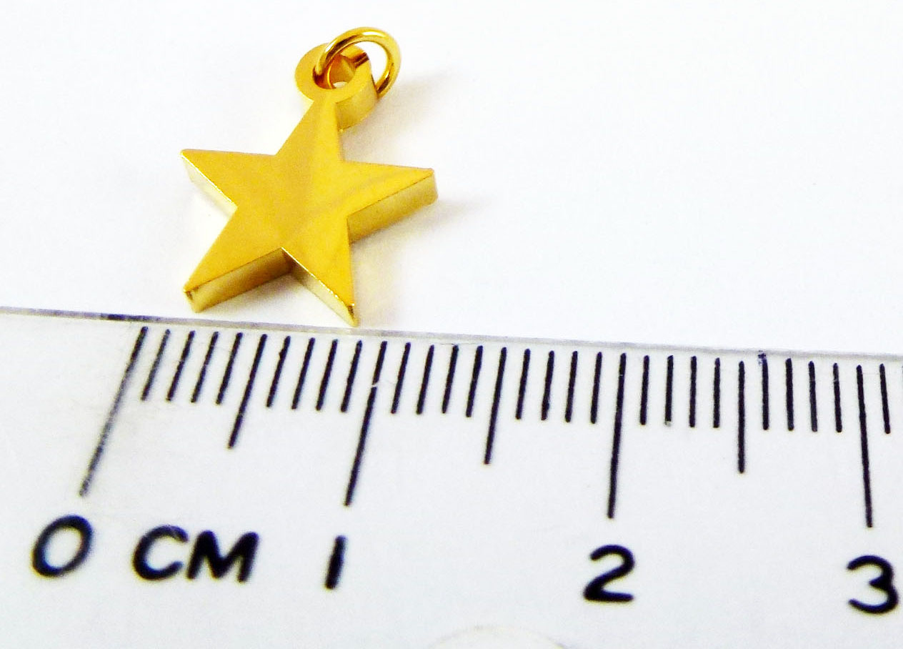 銅鍍金色單孔星星