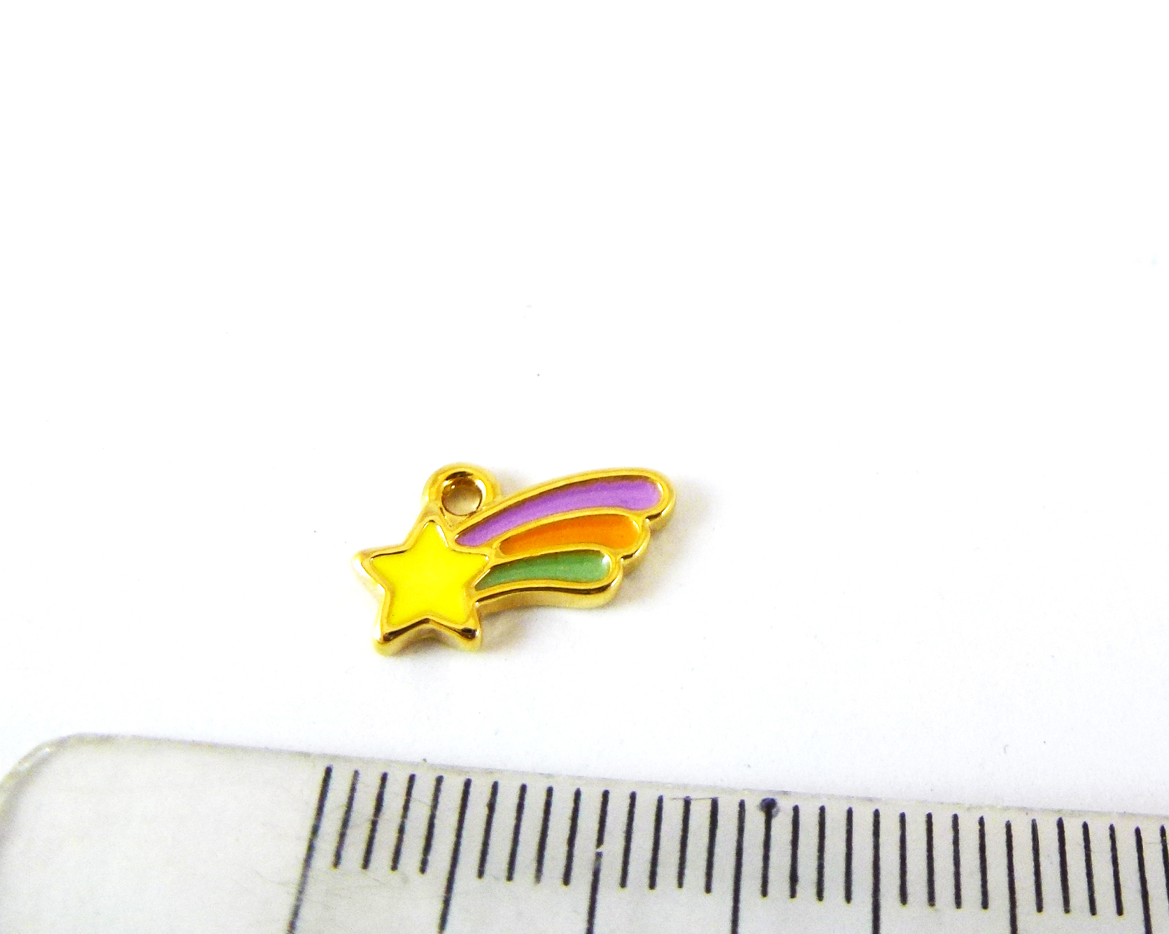 銅鍍金色單孔彩虹星