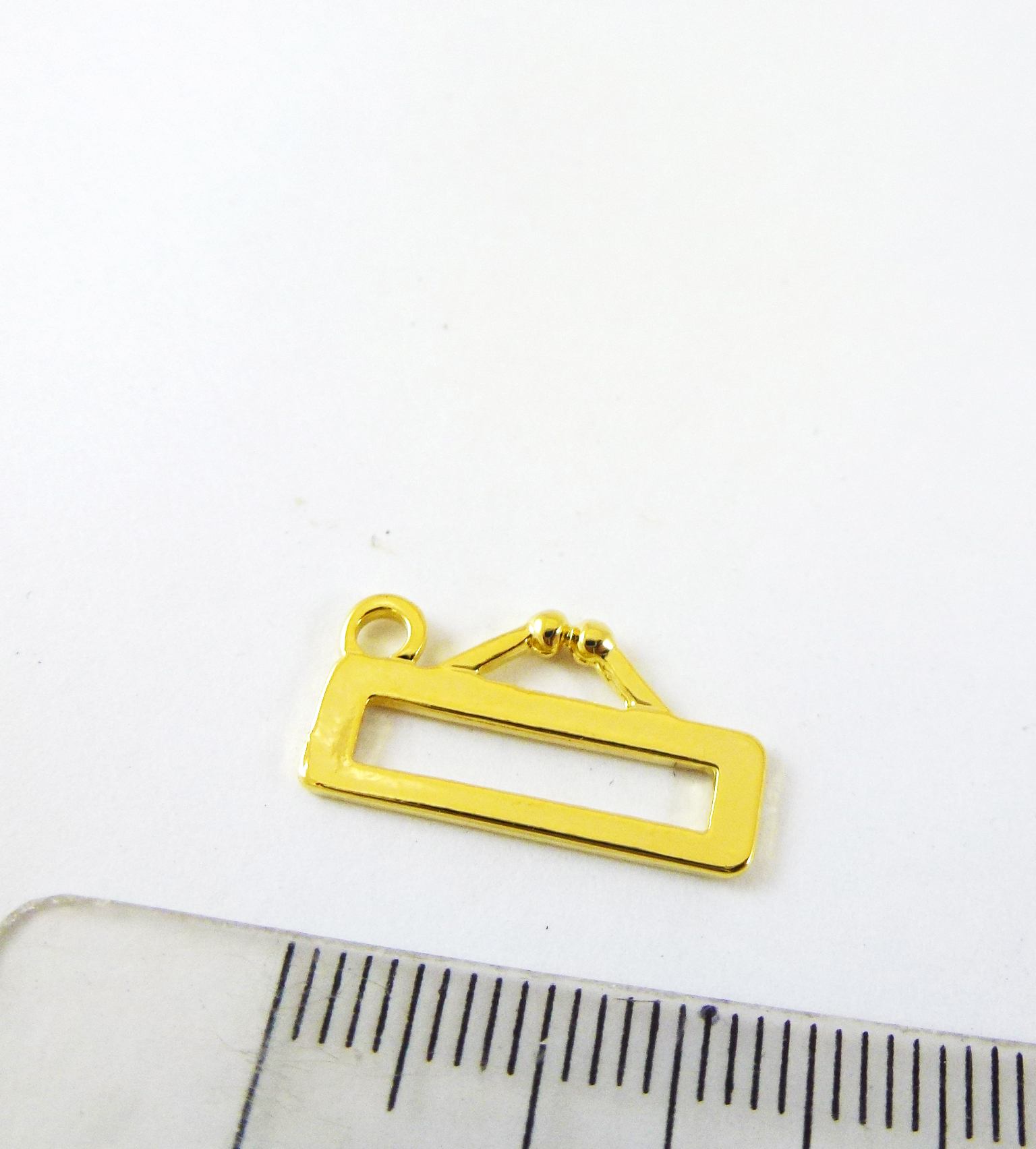 合金鍍金色三角口金織帶掛鉤(DB珠十一排)