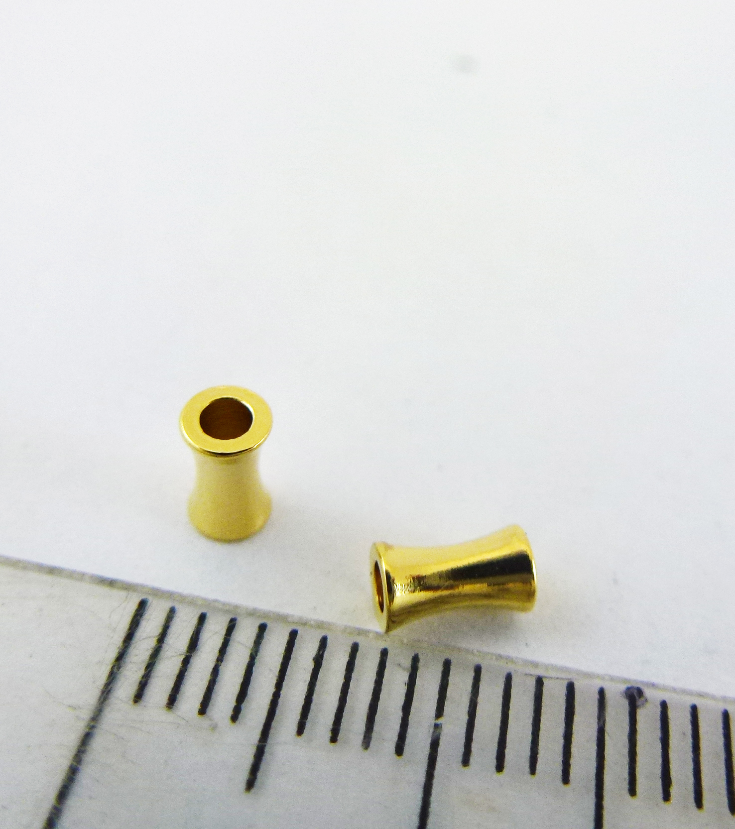 5mm銅鍍金色竹節珠
