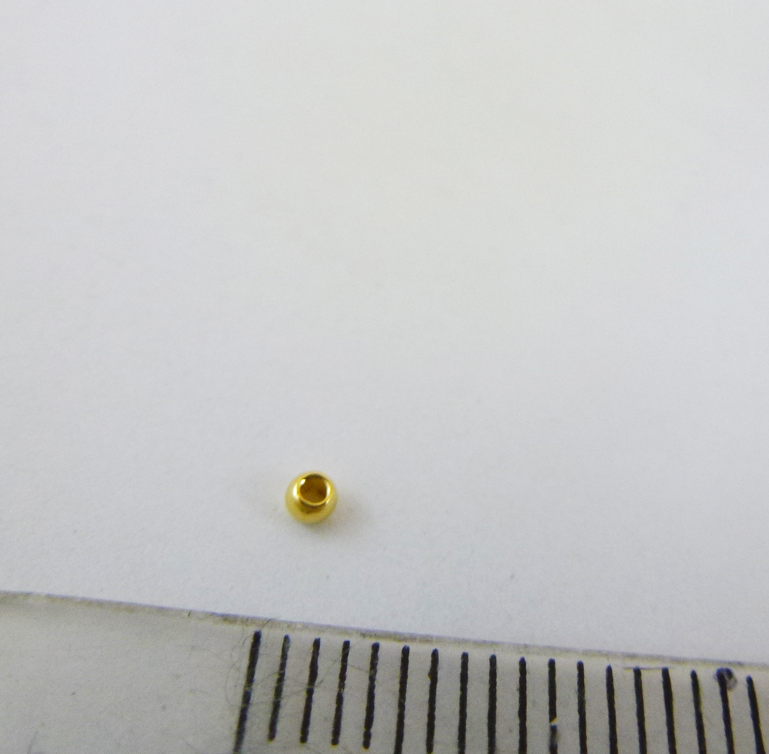 2mm銅鍍金色厚擋珠