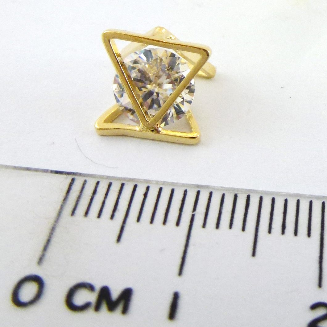 銅鍍金色三角形包鑽