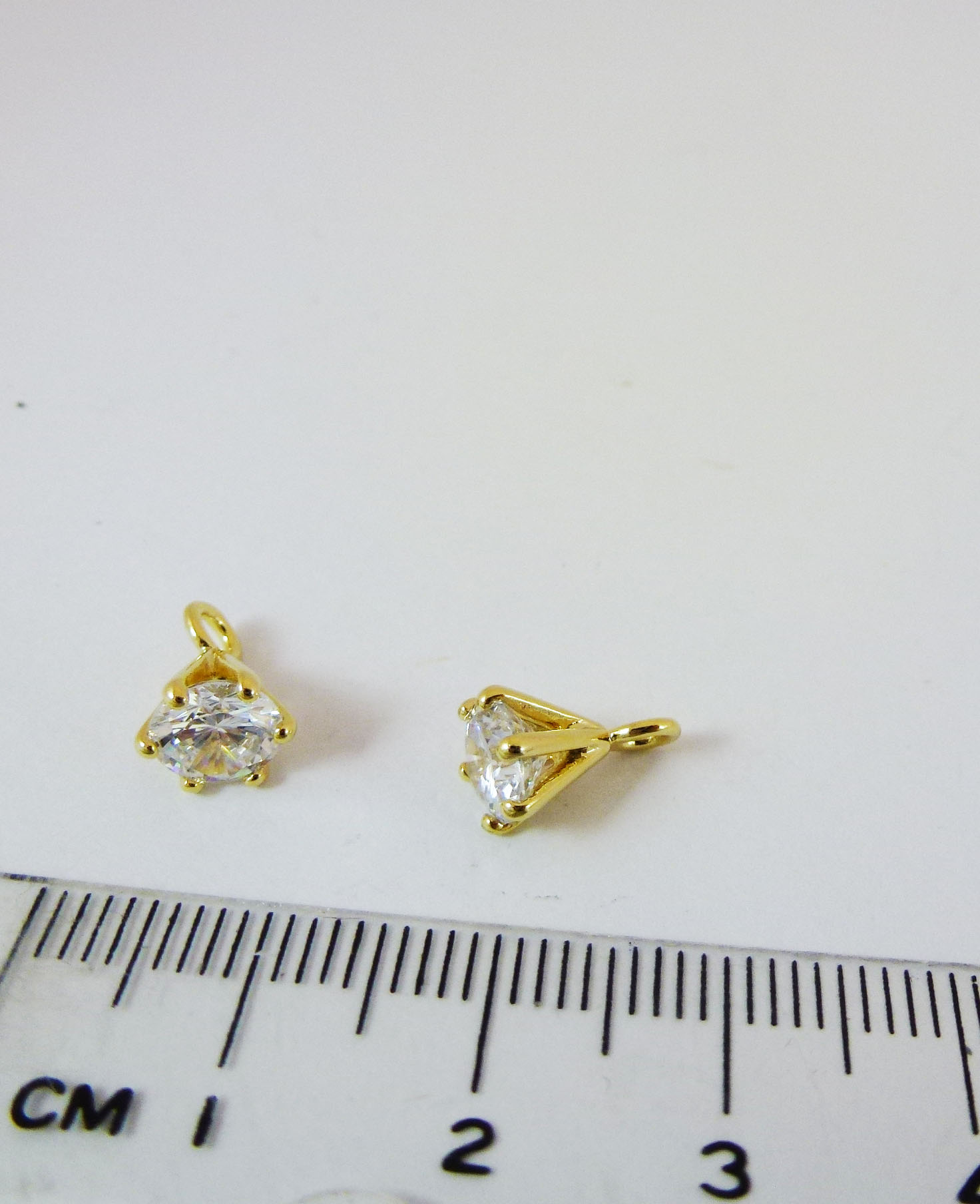 6MM銅鍍金色單孔高台單鑽