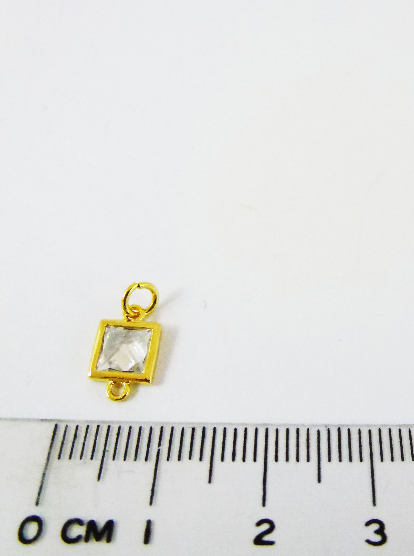 6MM銅鍍金色雙孔正方形鑽