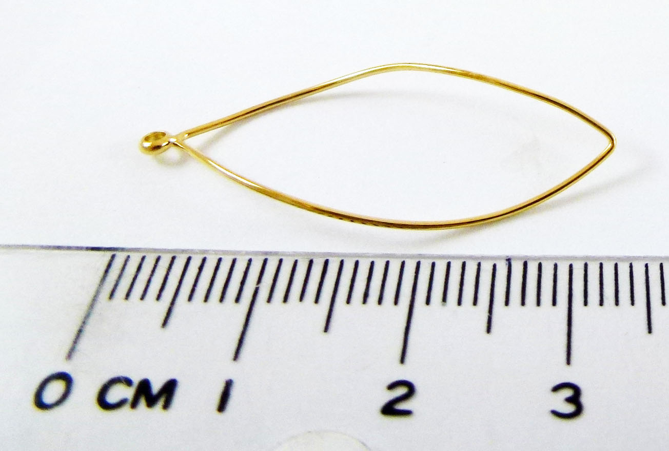 銅鍍金色單孔中空橢圓扭形