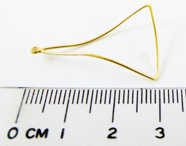 銅鍍金色單孔中空三角扭形