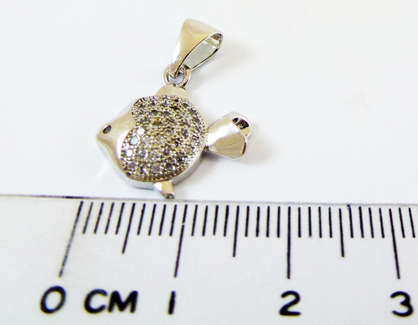 銅鍍正白K色單孔熱帶魚附鍊頭