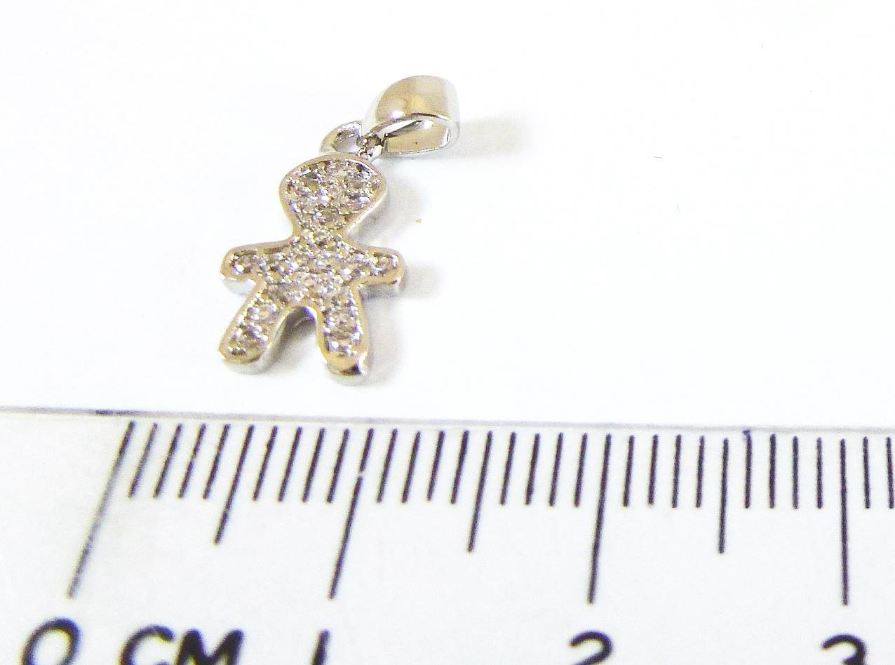 銅鍍正白K色單孔鑲鑽戴帽娃娃