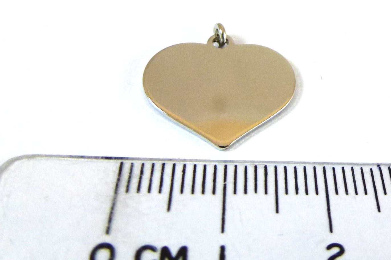 銅鍍正白K色單孔心形