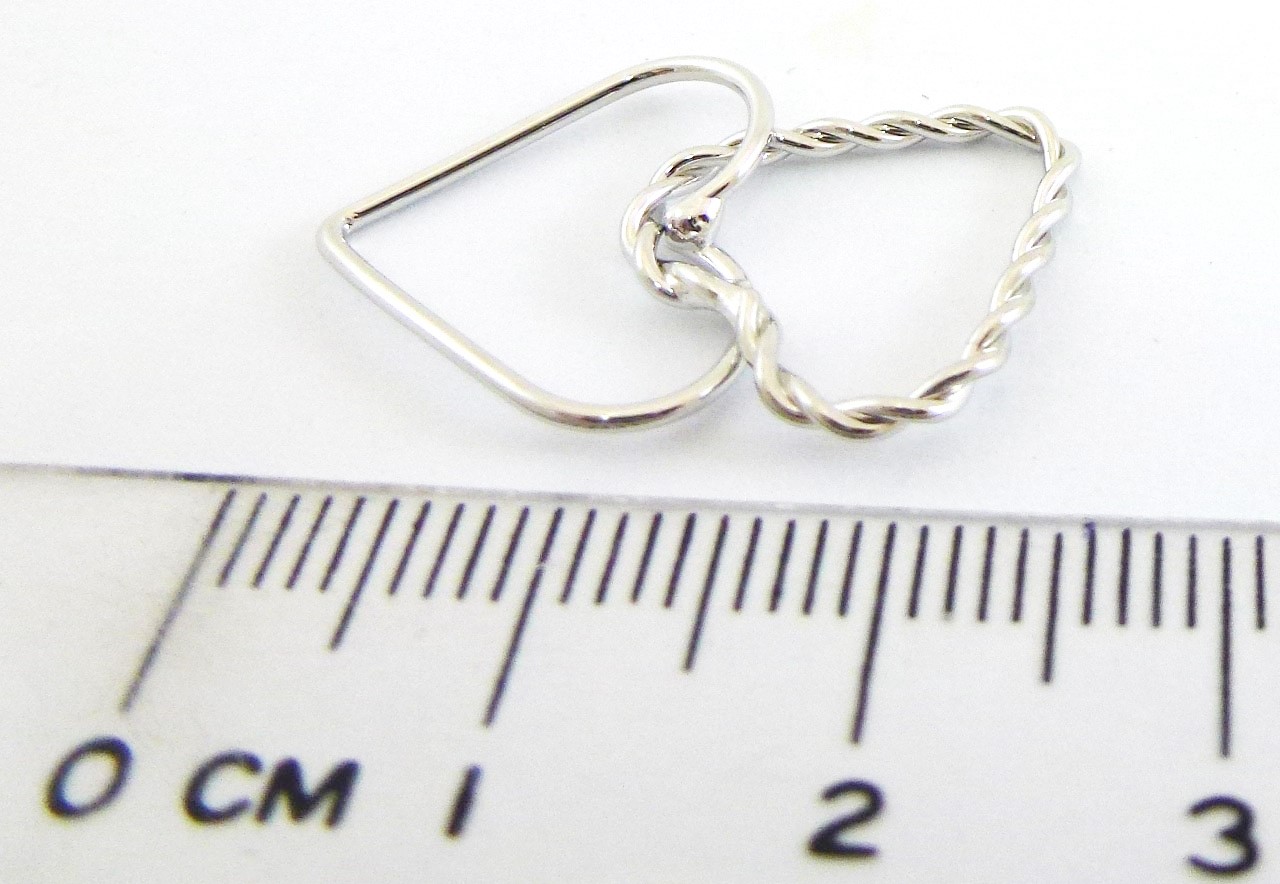 銅鍍正白K色心心相印