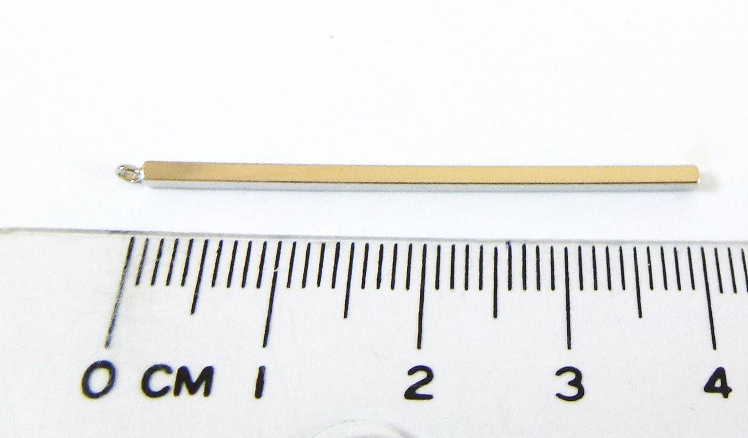 銅鍍正白K色單孔方形柱