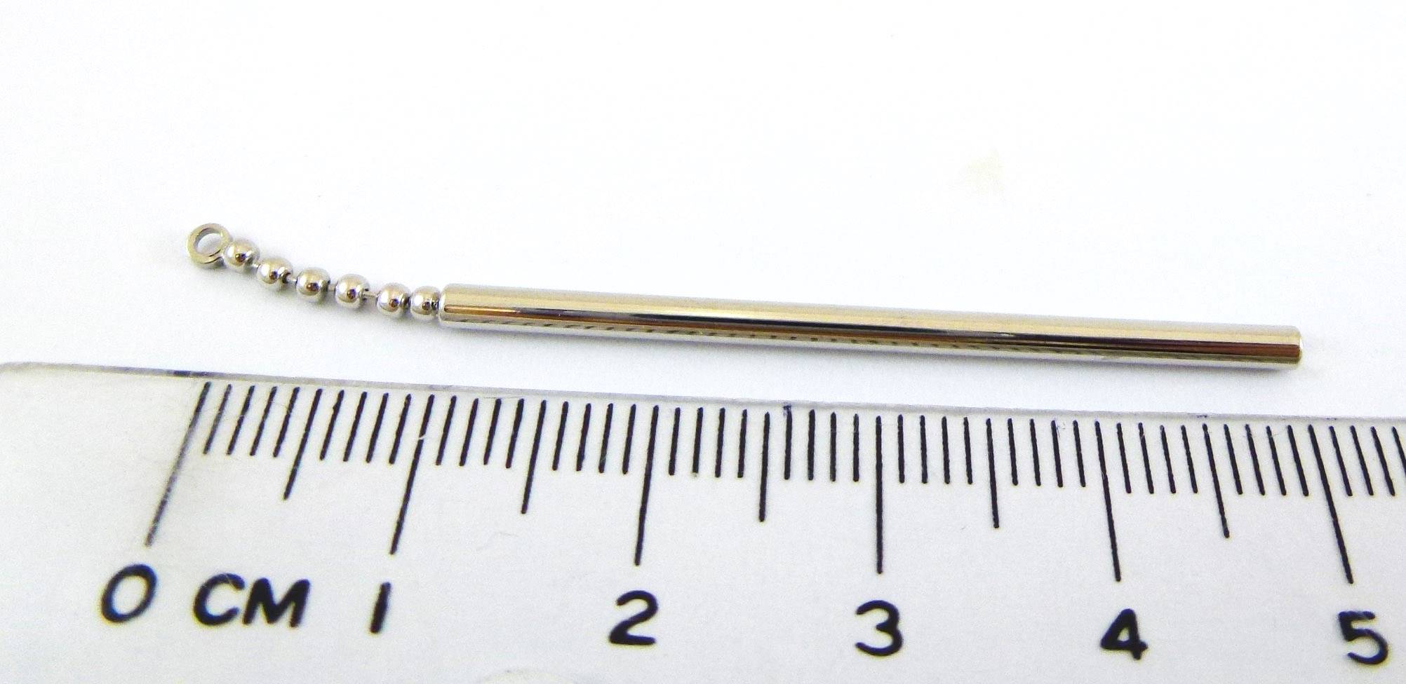 銅鍍正白K色單孔珠鍊圓柱