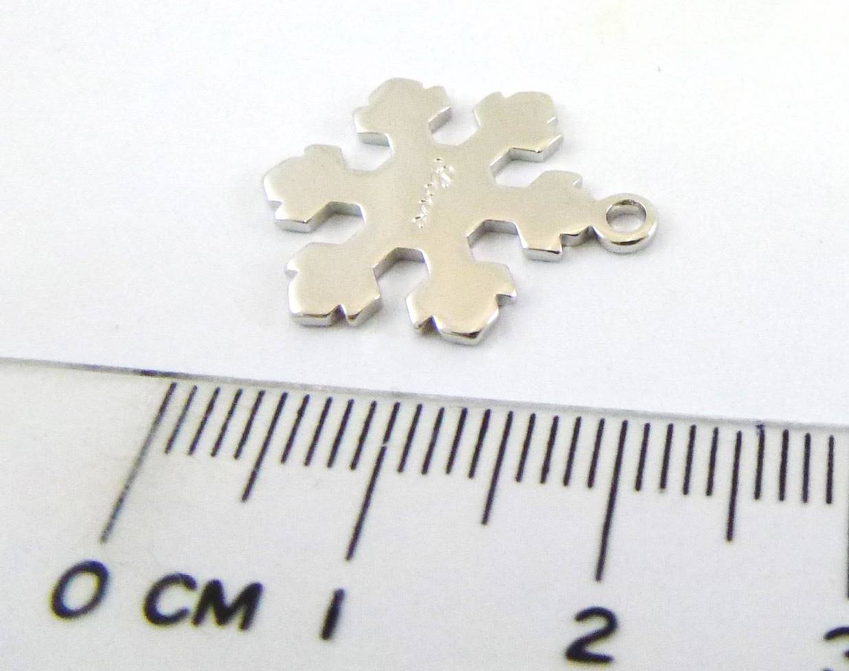 銅鍍正白K色單孔愛的雪花