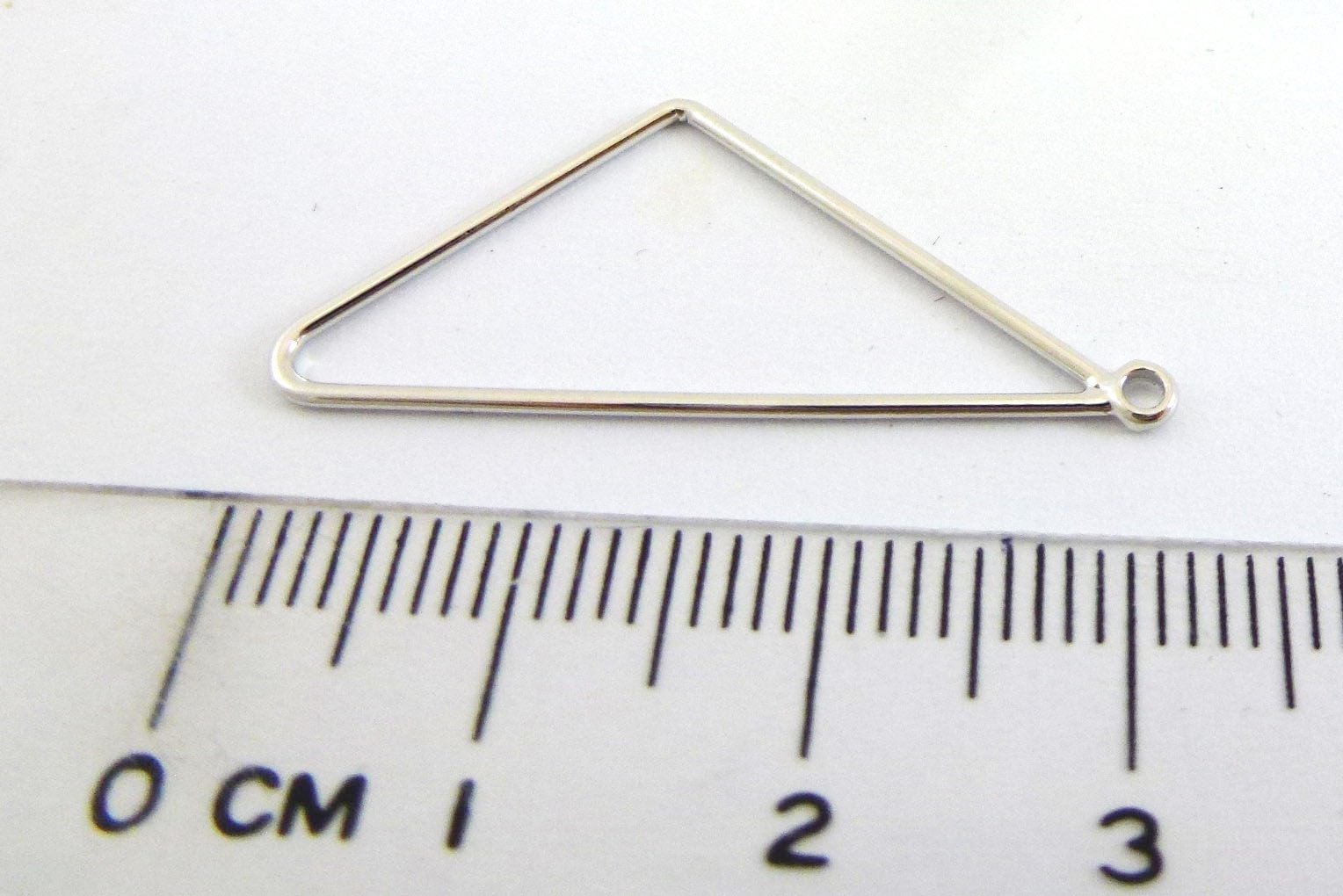 銅鍍正白K色單孔三角形