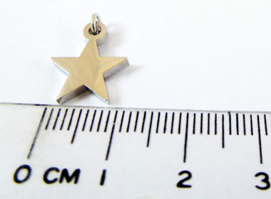 銅鍍正白K色單孔星星