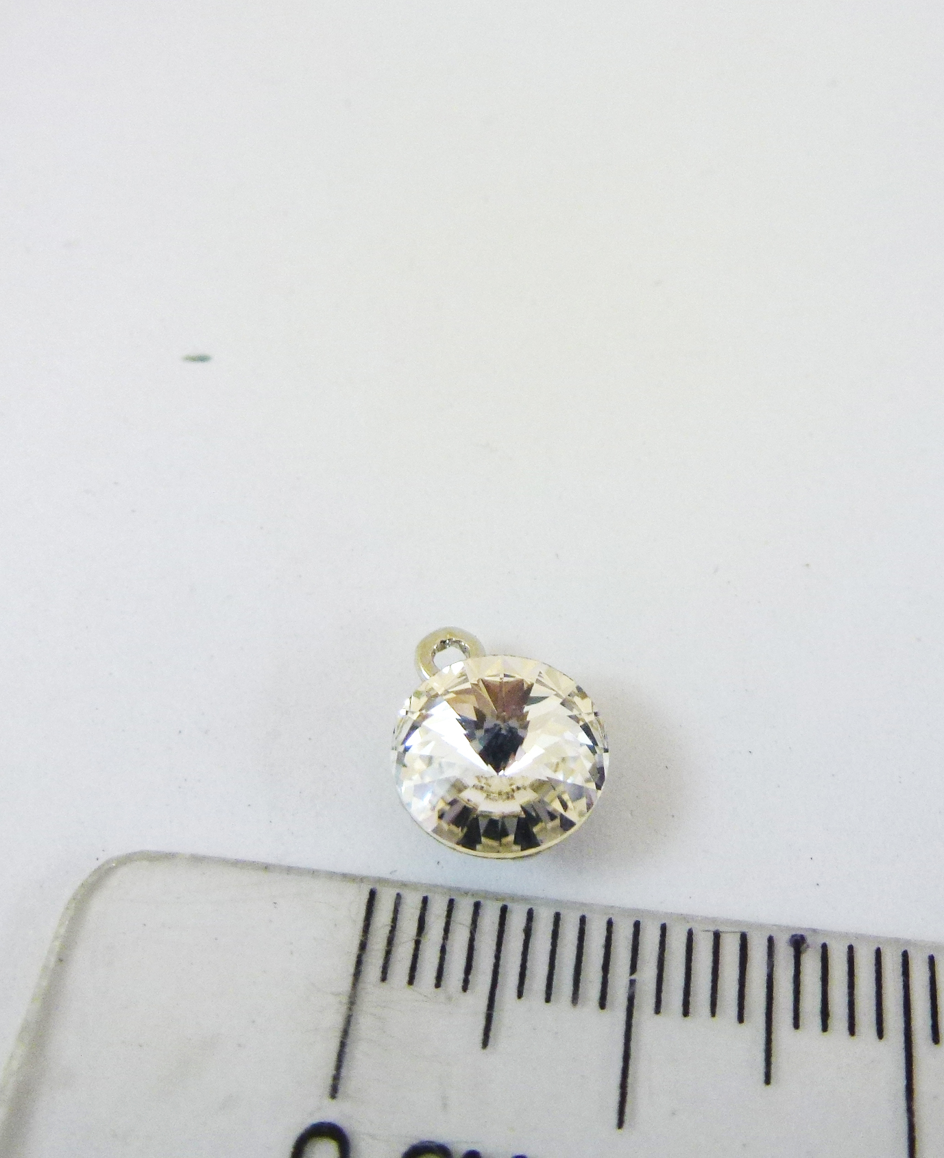 8mm合金鍍白K單孔十字台鑲衛星石