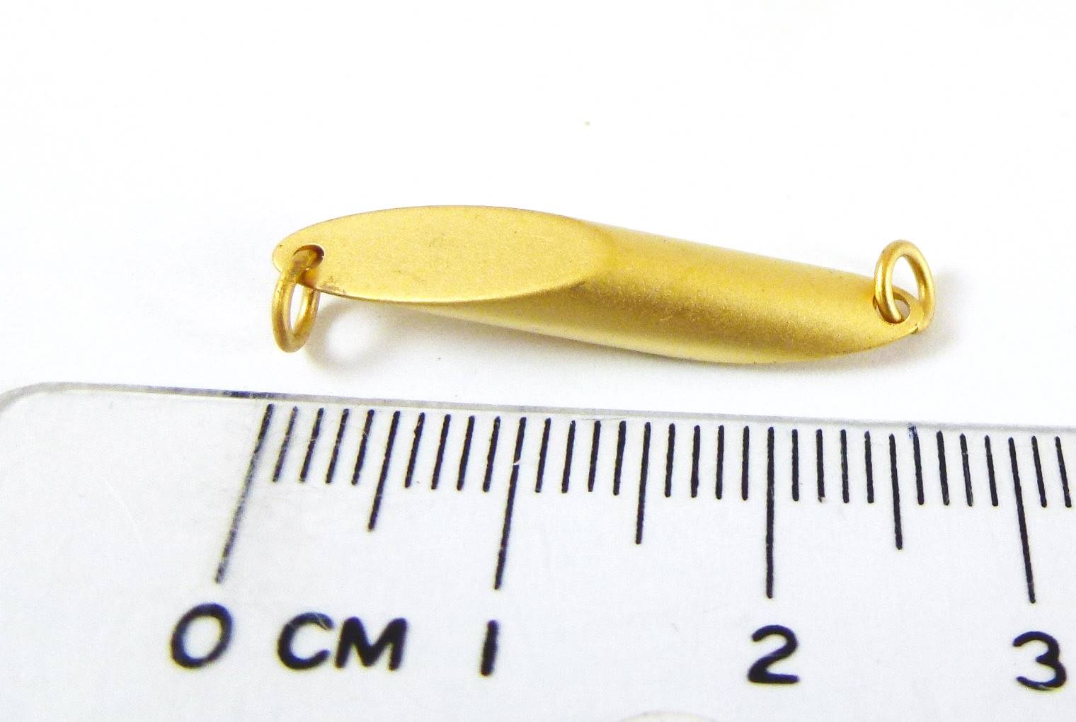 銅鍍霧金色雙孔切割圓柱