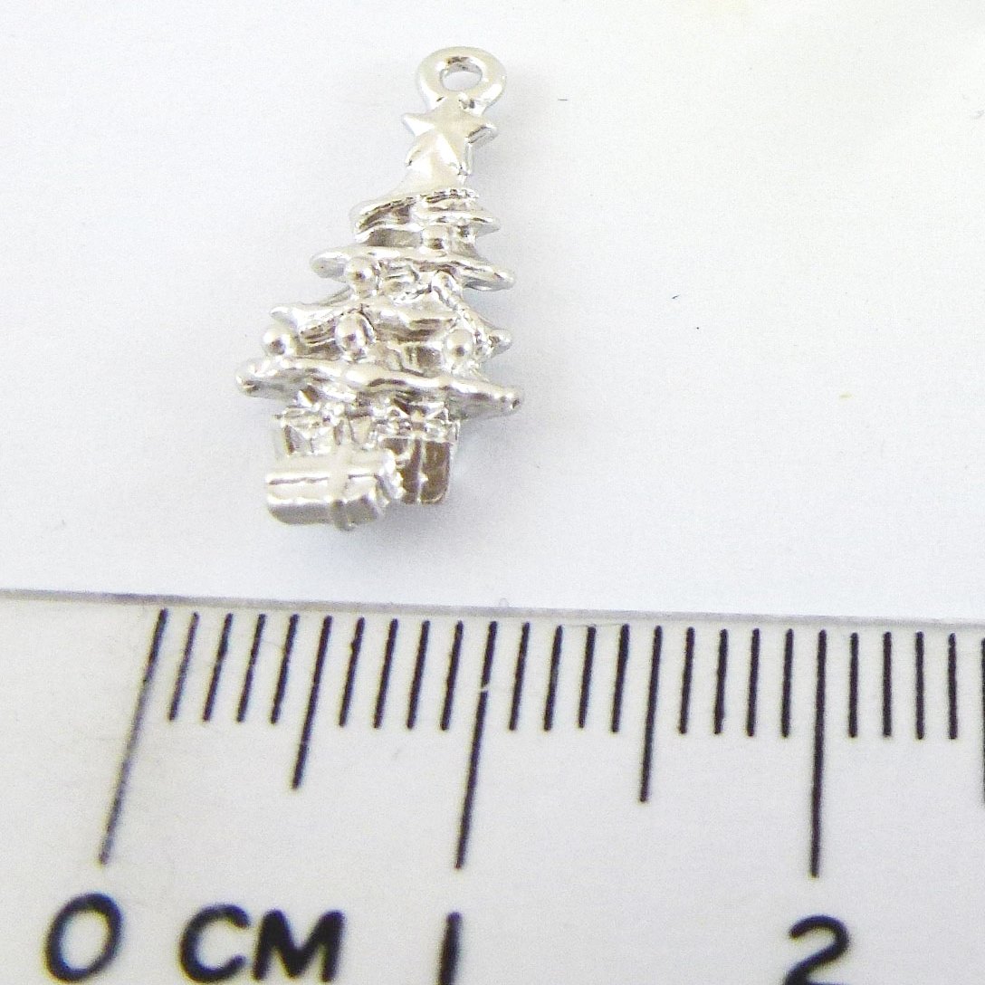 銅鍍霧銀色單孔聖誕樹