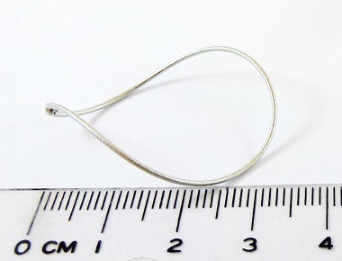 銅鍍霧銀色直洞中空橢圓扭形