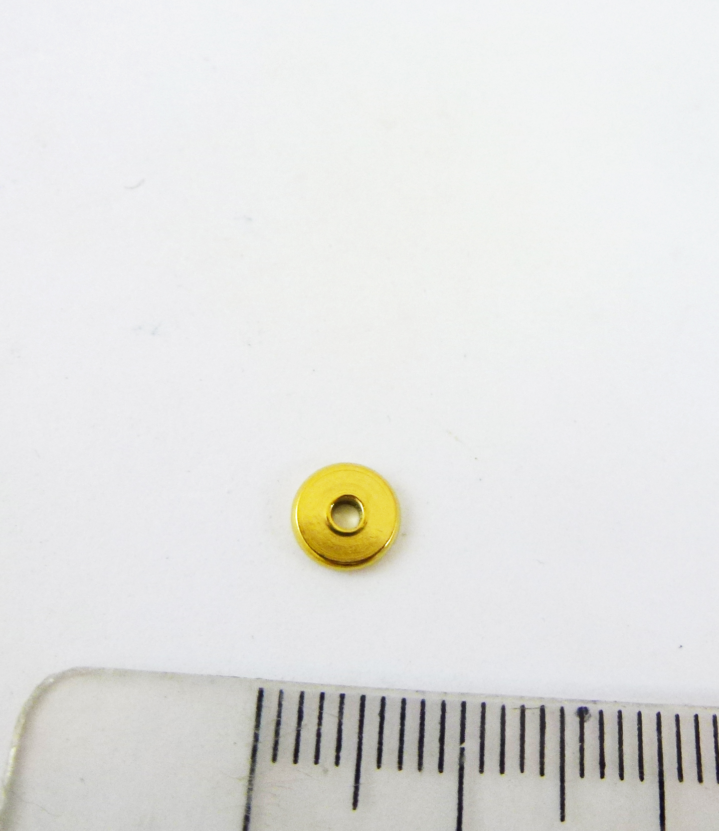 6mm不銹鋼鍍金色中洞圓珠