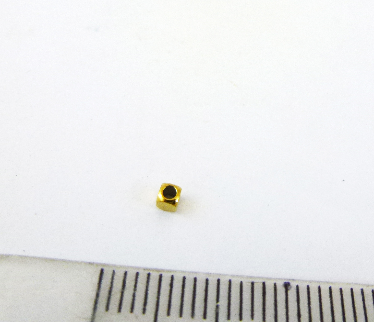2mm不銹鋼銅鍍金色圓方切面珠