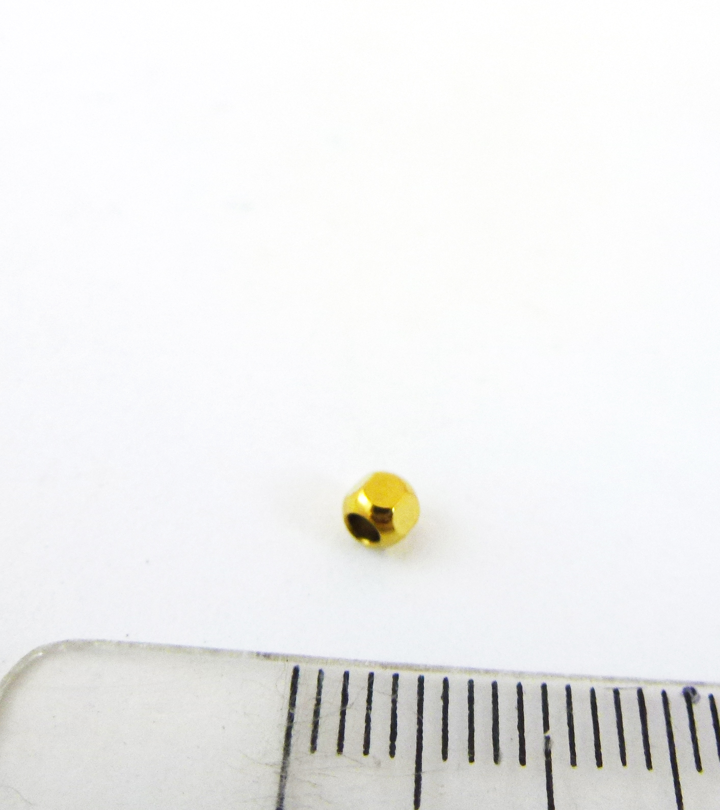 3mm不銹鋼鍍金色圓方切面珠