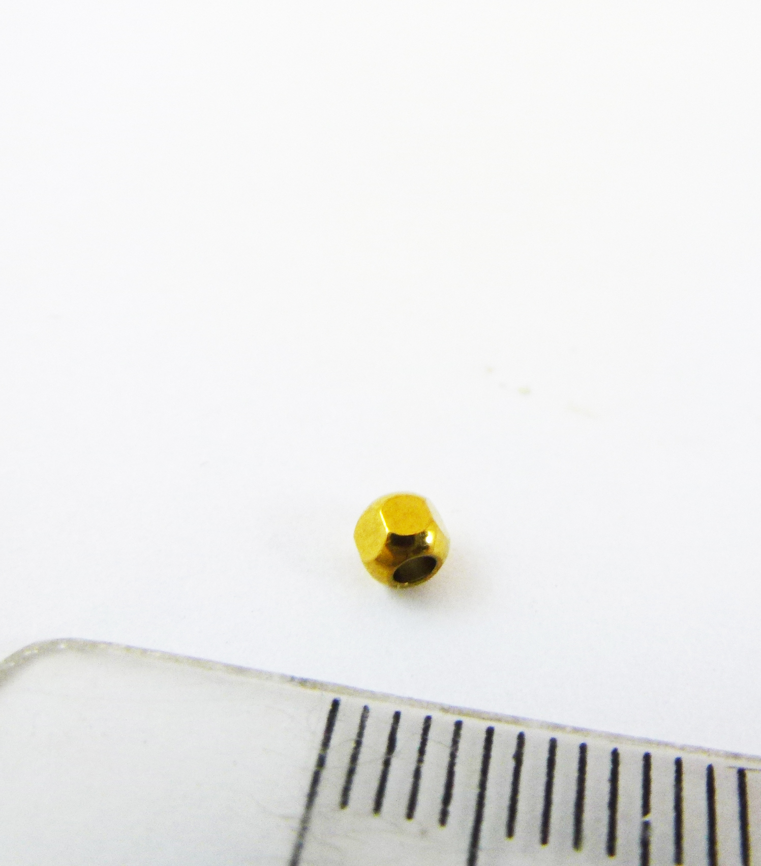 3mm不銹鋼鍍金色六角球珠